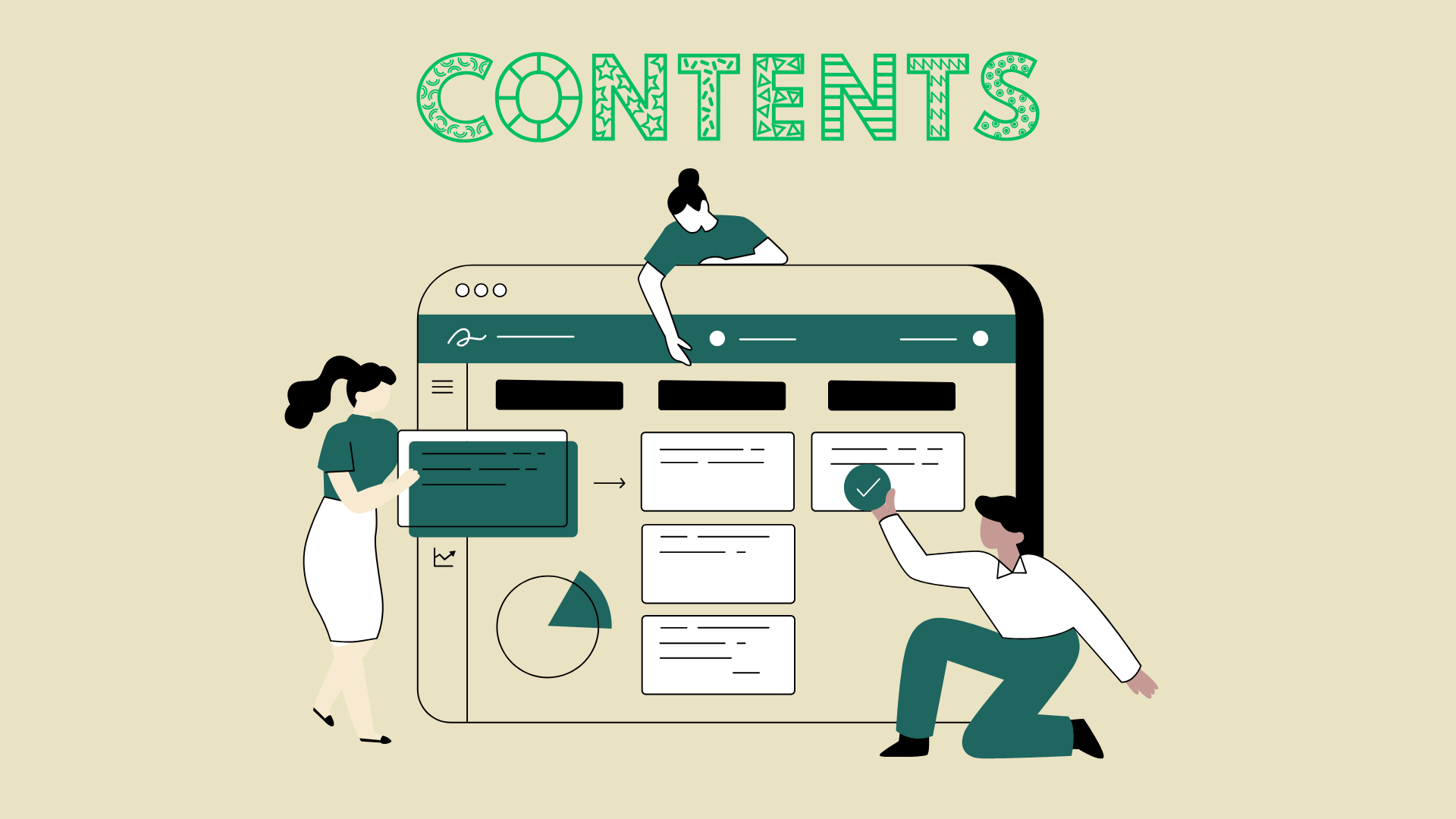 コンテンツを作成しているイメージ